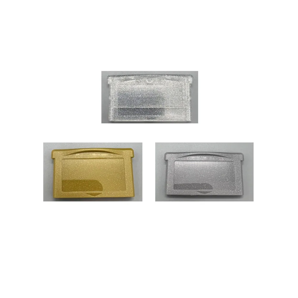 

100PCS High quality CRYSTAL WHITE gold silver shell For GameBoy Advance For GBA Cartridge Game Housing Case game card shell