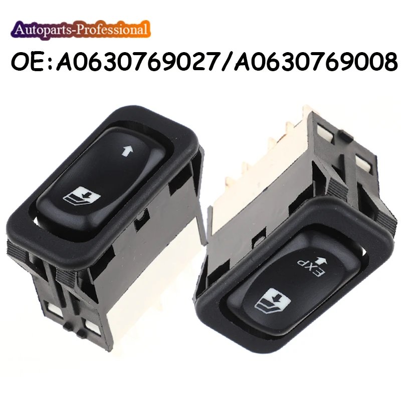 Interruptor único de ventanilla eléctrica de coche A0630769027 A0630769008 A06-30769-027 A06-30769-008 para Freightliner Columbia 2001-2011