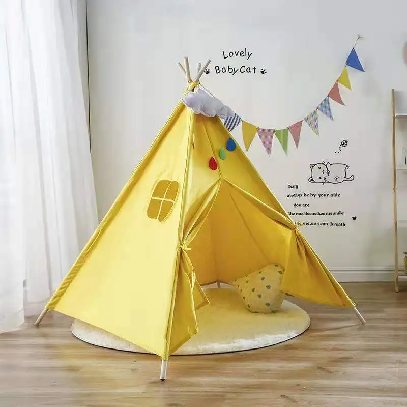 Tienda de campaña para niños, tienda tipi para interiores y exteriores, casa Infantil Tipi portátil para niños, decoración de tiendas de campaña para niños