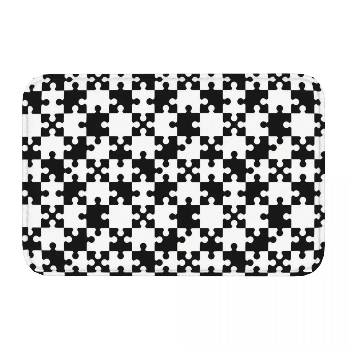 Code Puzzle Non-slip Doormat Kitchen Mat Black And White Puzzle Hallway Carpet Welcome Rug Indoor Decorative