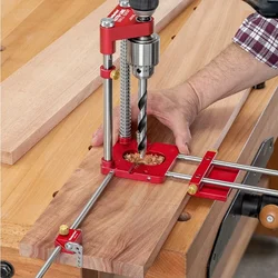 Aluminum Drill Locator Hole Drill Guide Dowel Jig Convenient Labor Saving Woodworking Drilling Template Guide Tool for Home