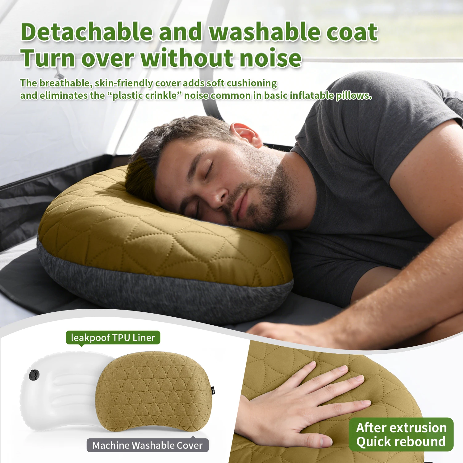 MAPLEAF หมอนเป่าลมสำหรับตั้งแค - Travel Pillow Inflatable บทวิจารณ์และราคา