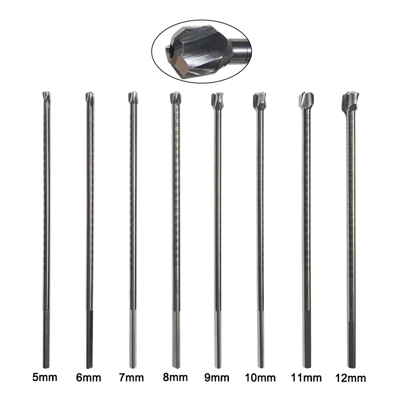 

GREATLH Autoclavable Femoral Hollow Bit Hollow Bone Drill Medical Tools Orthopedic Pet Surgical Instruments