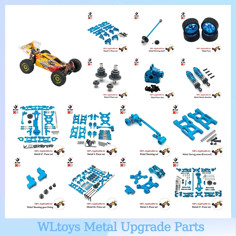 Wltoys 144001 Metal Upgrade Parts Kits Swing Arm Link Rod Steering Block for Wltoys 144001 144002 144010 1/14 RC Car Accessories