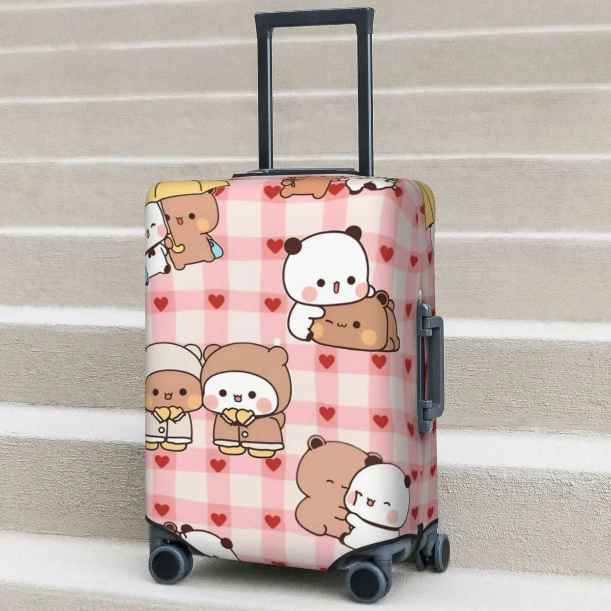 

Bubu Dudu Cute Panda Cartoon Bear Suitcase Cover Travel Vacation Practical Luggage Accesories Protector