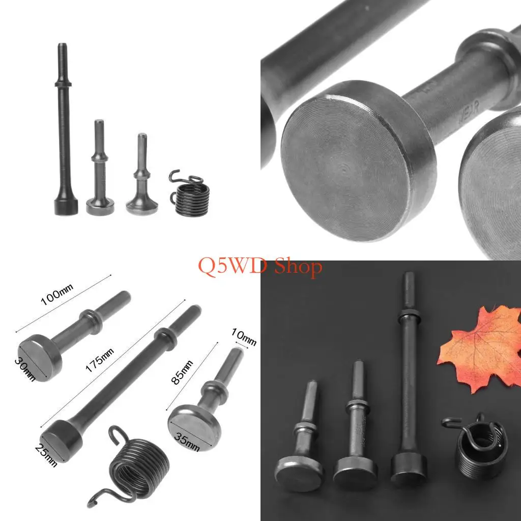 Q5WD 3PCS Smoothing Pneumatic Air Hammer BitS Long Bit Tool &1* Spring Tire Repair