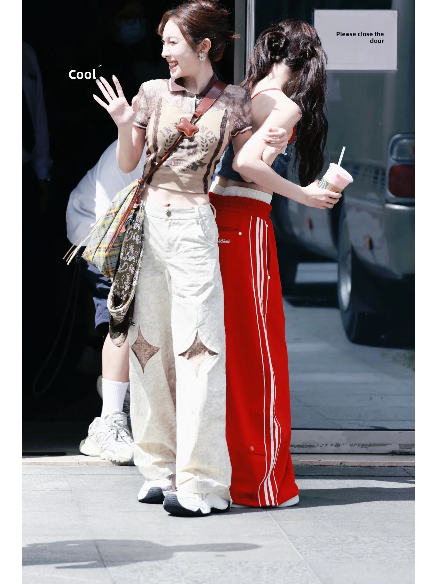 Rode gebogen broek met wijde pijpen Amerikaanse retro joggingbroek met rechte pijpen Casual sport lange broek Hoge taille Elastisch Comfortabel katoen...