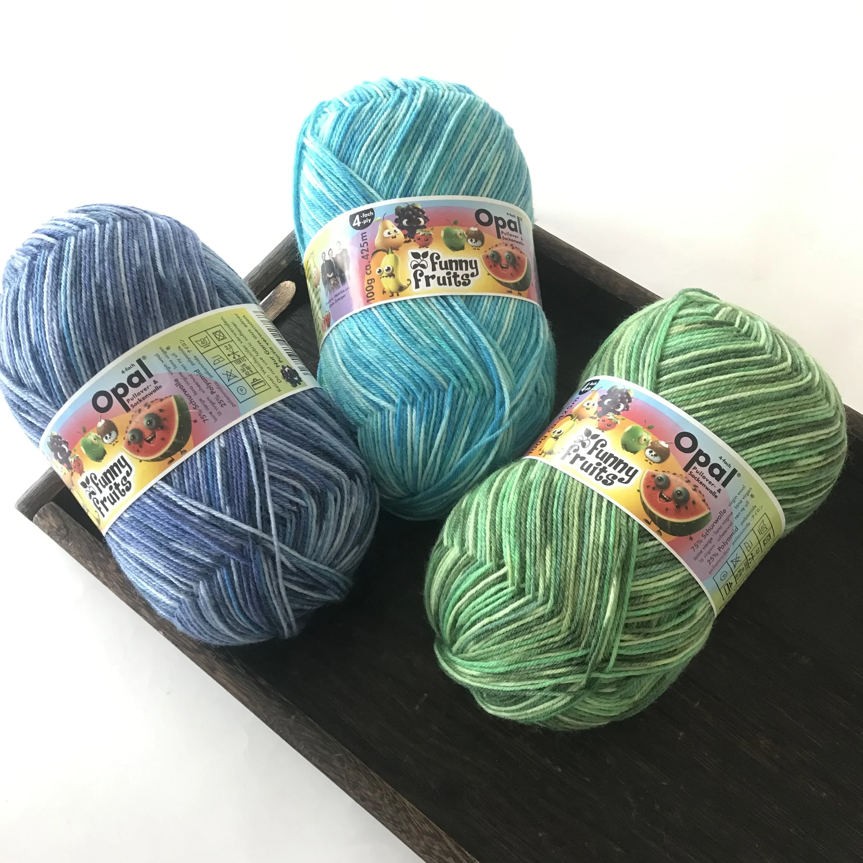 1*100g ball Opal Funny Fruits wool yarn 75% wool, 25% polyamide/ Nylon socks knitting yarn