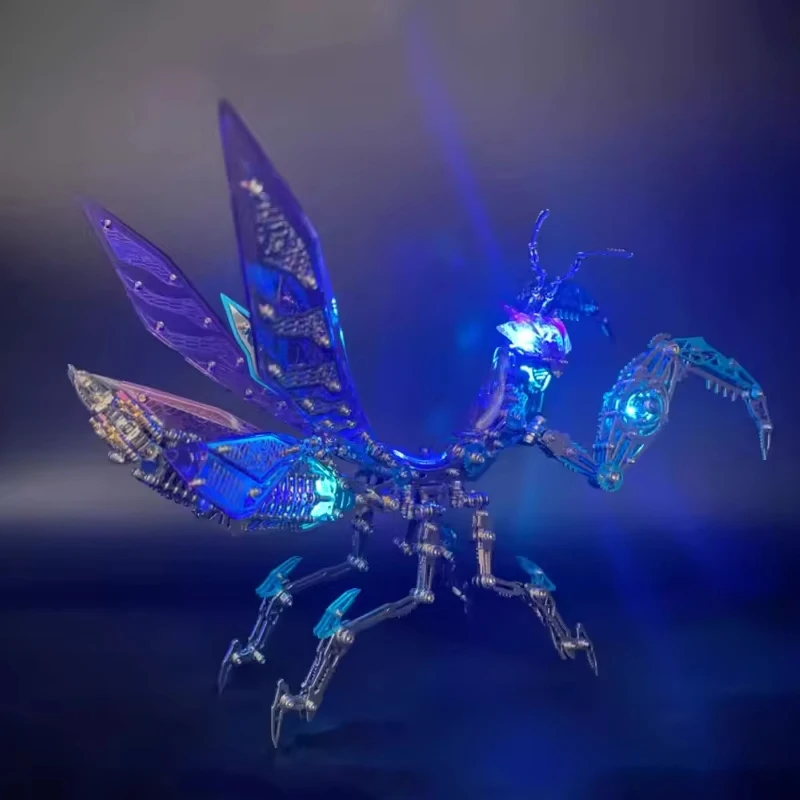 DIY المعادن 3D الميكانيكية الصلاة السرعوف التجمع آلة لعبة مجسمة الصبي هدية عيد ميلاد اليد خياطة التماثيل الإبداعية