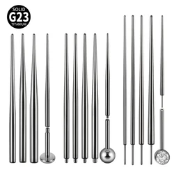 G23 Titanium 14/16/18/20G Insertion Pin Taper for Thread Jewelry Nostril Piercing Taper Push in Earrings Body Piercings Tool