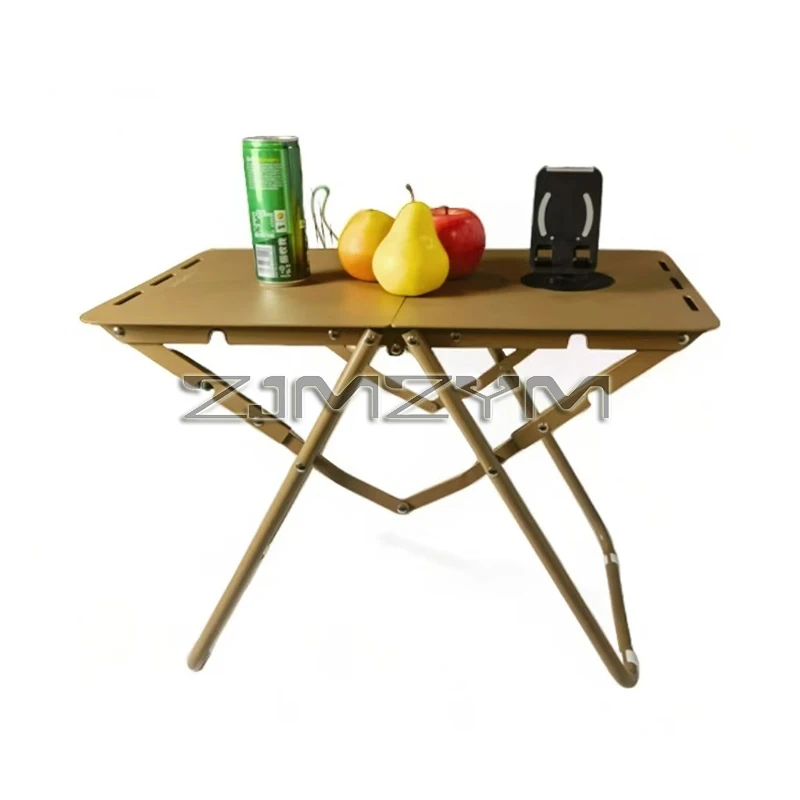 Portable Camping Folding Table 2 Fold Picnic Desk Outdoor Grill Table Barbecue Dining Table Beach Desk For Camping Accessories