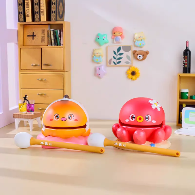 Creative Decompression Small Wooden Fish Blind Box Knocking Music Emotional Stability Decompression Office Desktop Ornament Toy