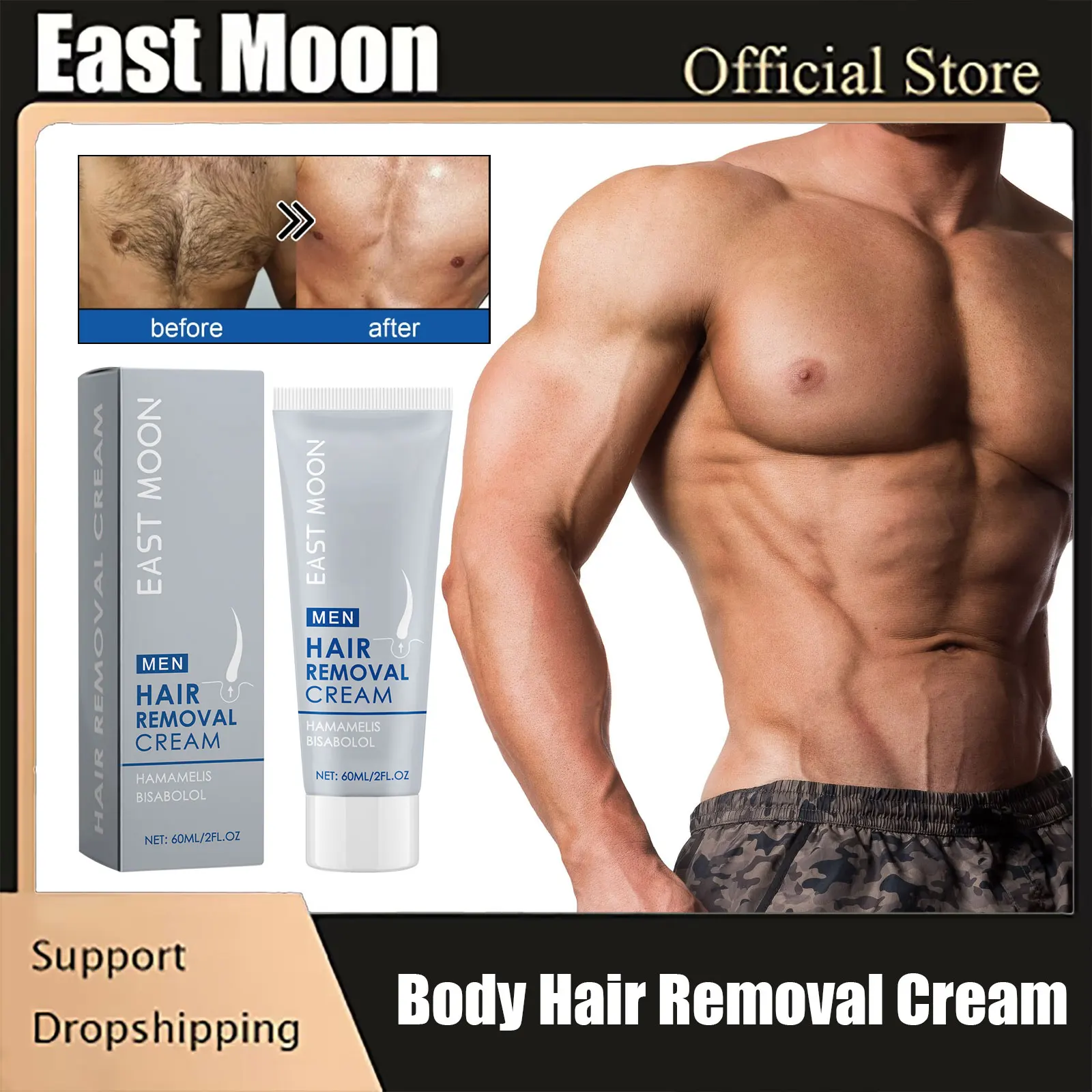 Body Hair Remover Cream Painless Epilation Growth Inhibitor Mild Fresh Beard Removal Agent Whole Body Permanent Depilatory Cream