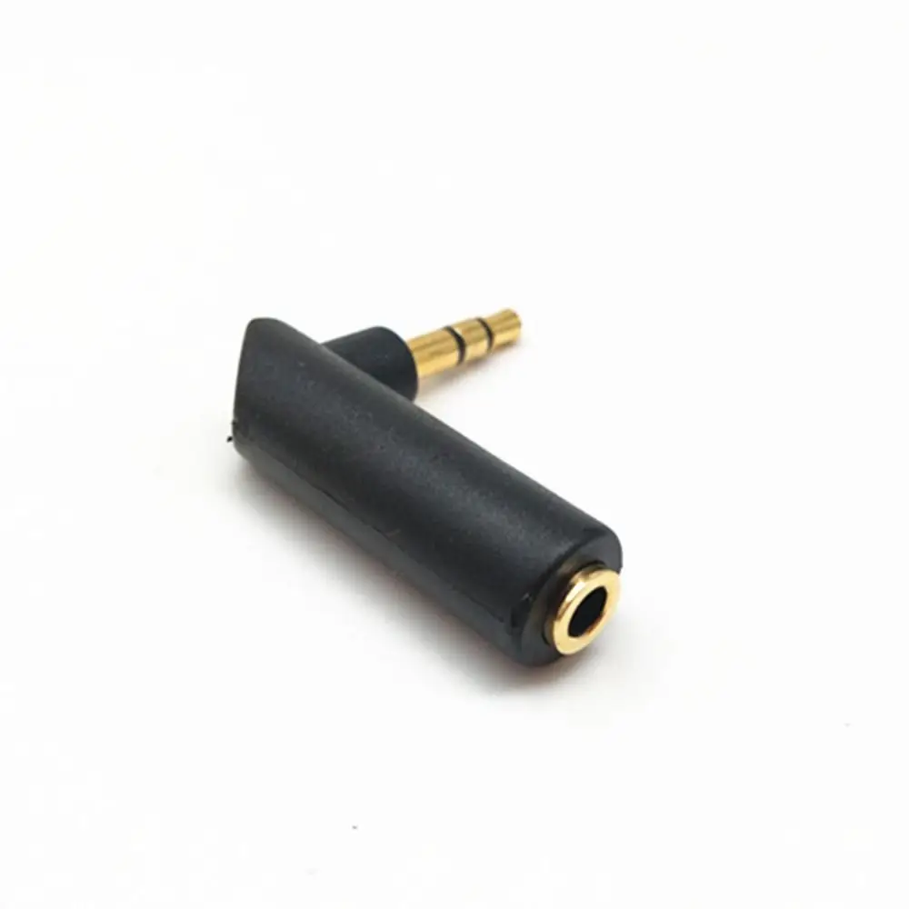 3.5mm 3/4Pole Gold-plated Connector Male to Female 90 Degree Audio Adapter Headphone Adapter L Shape Jack Adapter Connector