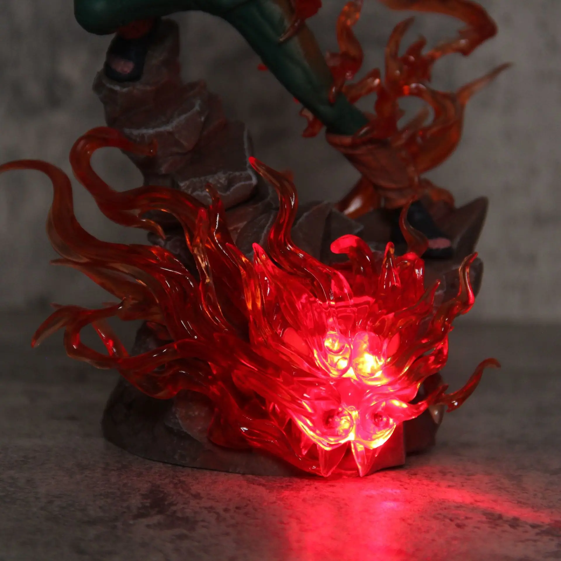 25cm Naruto Anime Figures Gk Ten Year Ninja Ye Kai Might Guy Luminous Model Doll Desktop Ornaments Collectable Boy Toy Xmas Gift