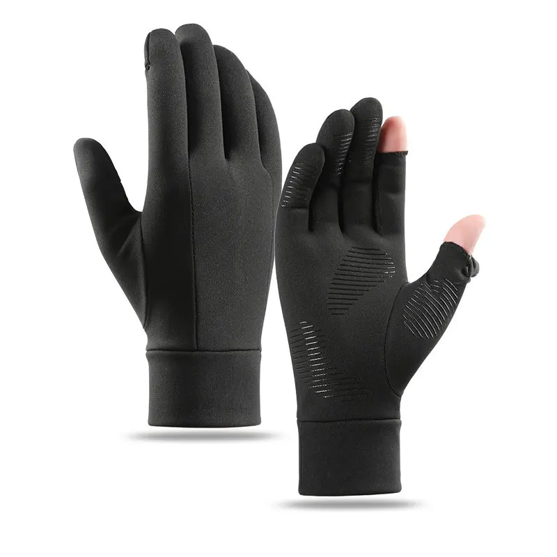 

Cycling Flip Fingers Glove Inner line Outdoor Sports Windproof Slip Skiing Mountaineering luva Warm Riding Gloves Men Women