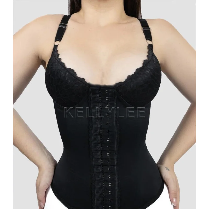 

Post Surgery Women's Girdles Elastic Shaped Up Open-Breasted Shapewear Sleeveless Bodysuits Slim Fit Adjustable Columbian Fajas