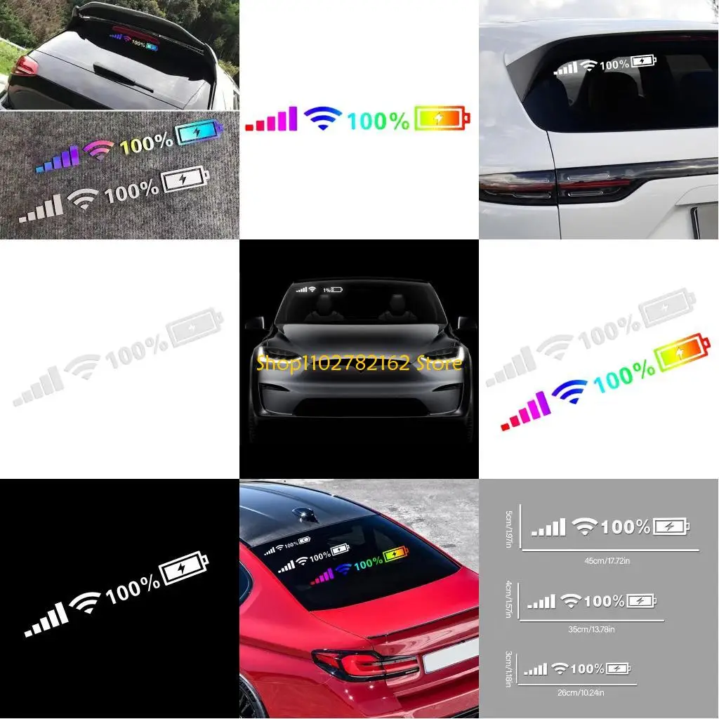 

547B WiFi Car Sticker Featuring Creative Designs Easy Application Car Sticker Large Size Car Decorative Sticjers