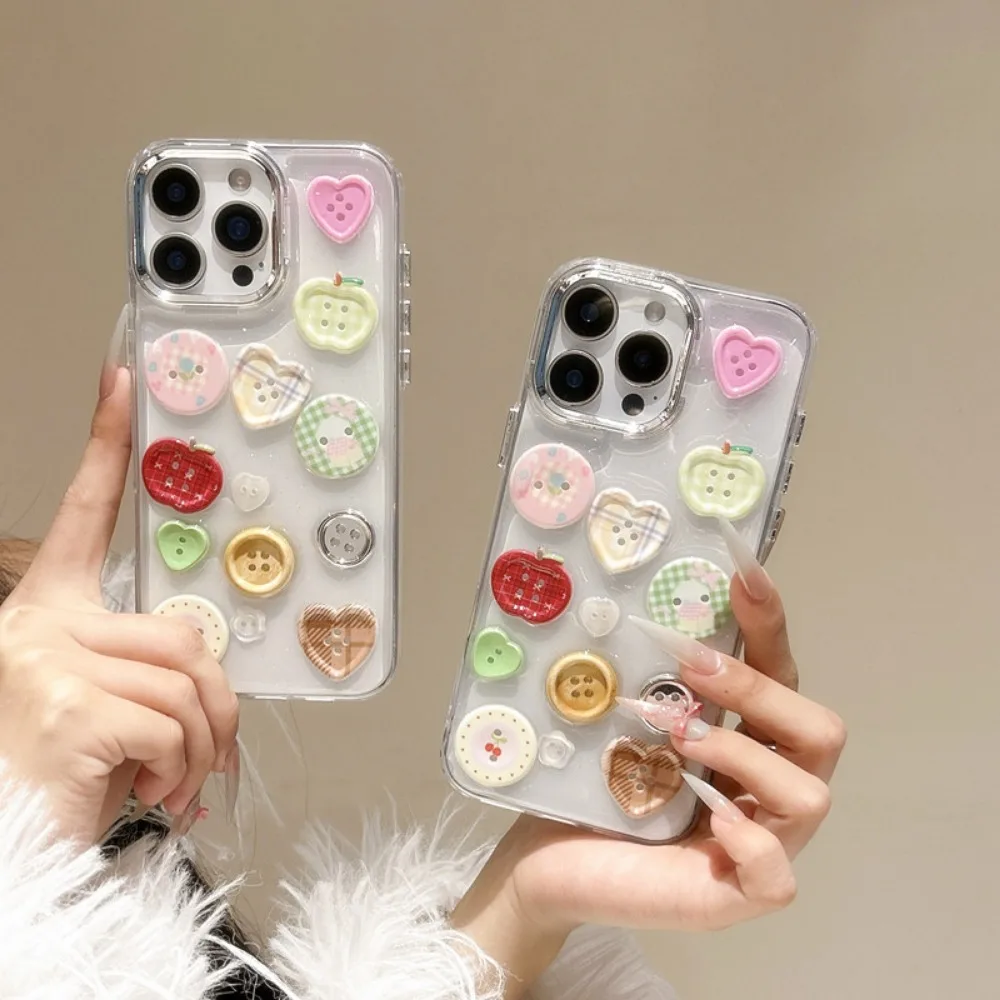 حافظة هاتف من راتنجات الايبوكسي ثلاثية الأبعاد على شكل قلب، مناسبة لهاتف آيفون 16 15 14 13 12 Pro Max 11 الغطاء الخلفي الواقي