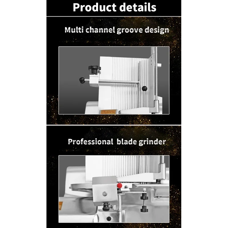 (Sea shipping) Bokni High Efficiency 304 Stainless Steel Meat Slicers Commercial Automatic Restaurant Frozen Meat Slicer Cutting view 3