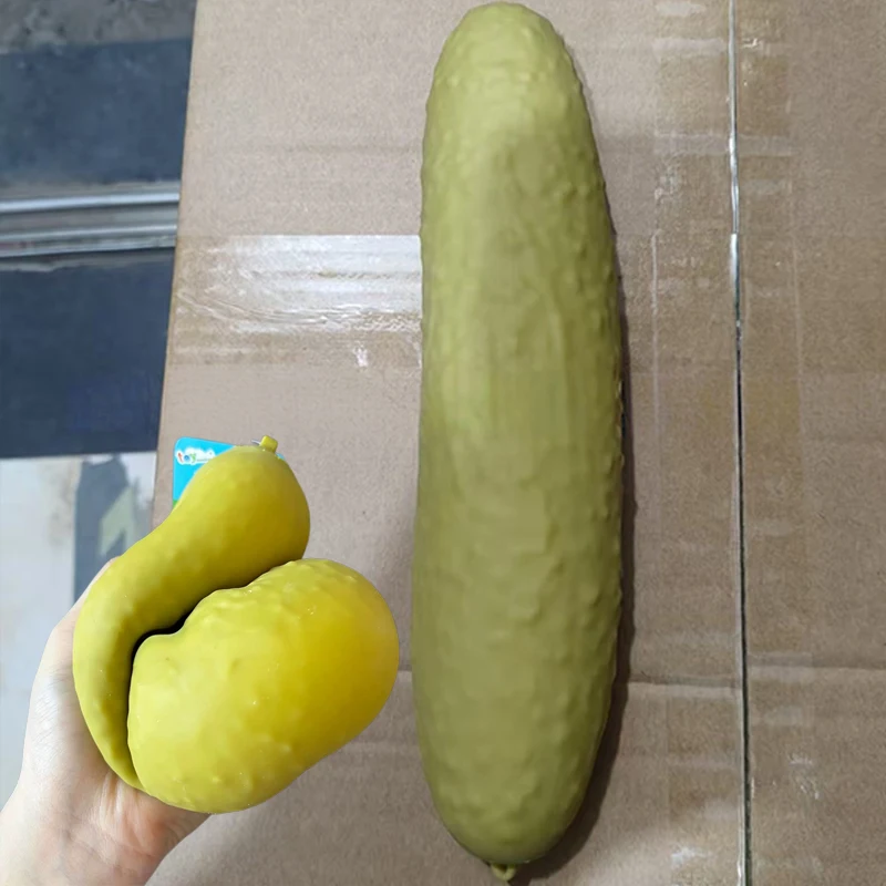 Simulation Jumbo Sour Cucumber Squishy Toys Slow Rising Stress Relief Fidget Toy Anti‑anxiety Squeeze Toy Holiday Gifts Adult