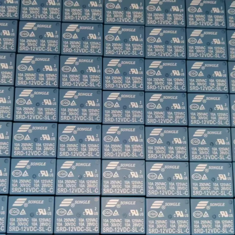 100 PCS 5/12/24V DC 10A 250V AC 5-Pin PCB Power Relay SRD-05/12/24VDC-SL