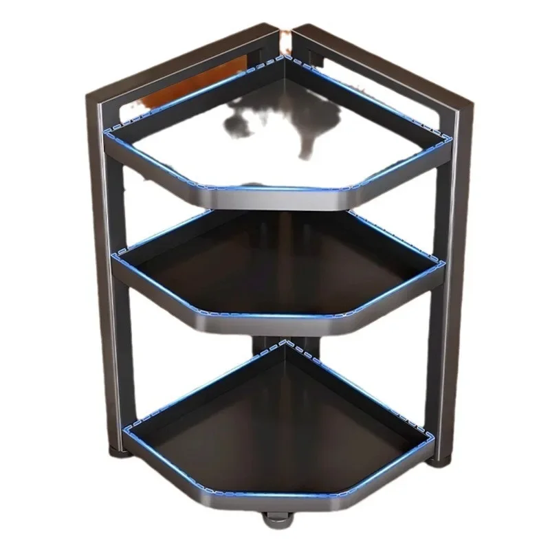

Kitchen rack, corner multifunctional triangular countertop, seasoning storage rack, space-saving corner, seasoning shelf