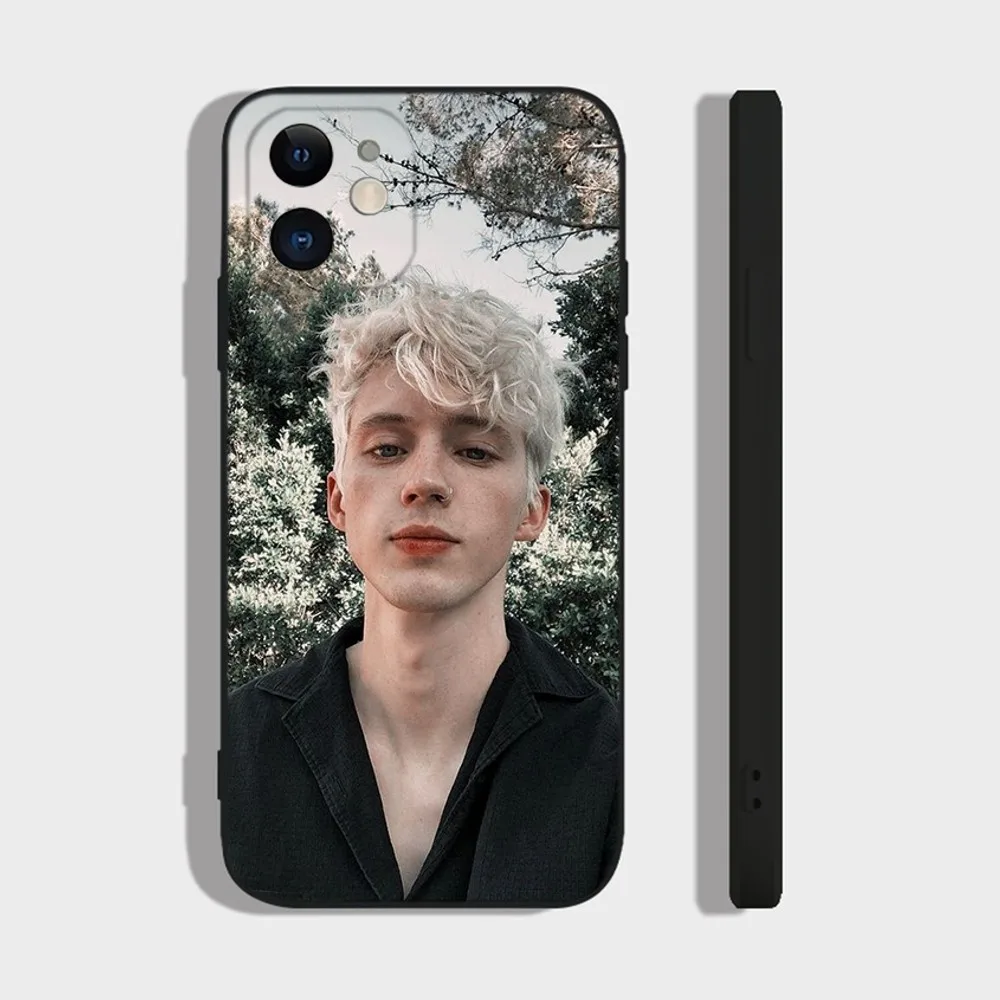 Singer T-Troye S-Sivan Phone Case For iPhone 14,13,12 Mini 11 Pro XR,X,XS,MAX 6S,7,8 Plus Silicone Cover Soft black