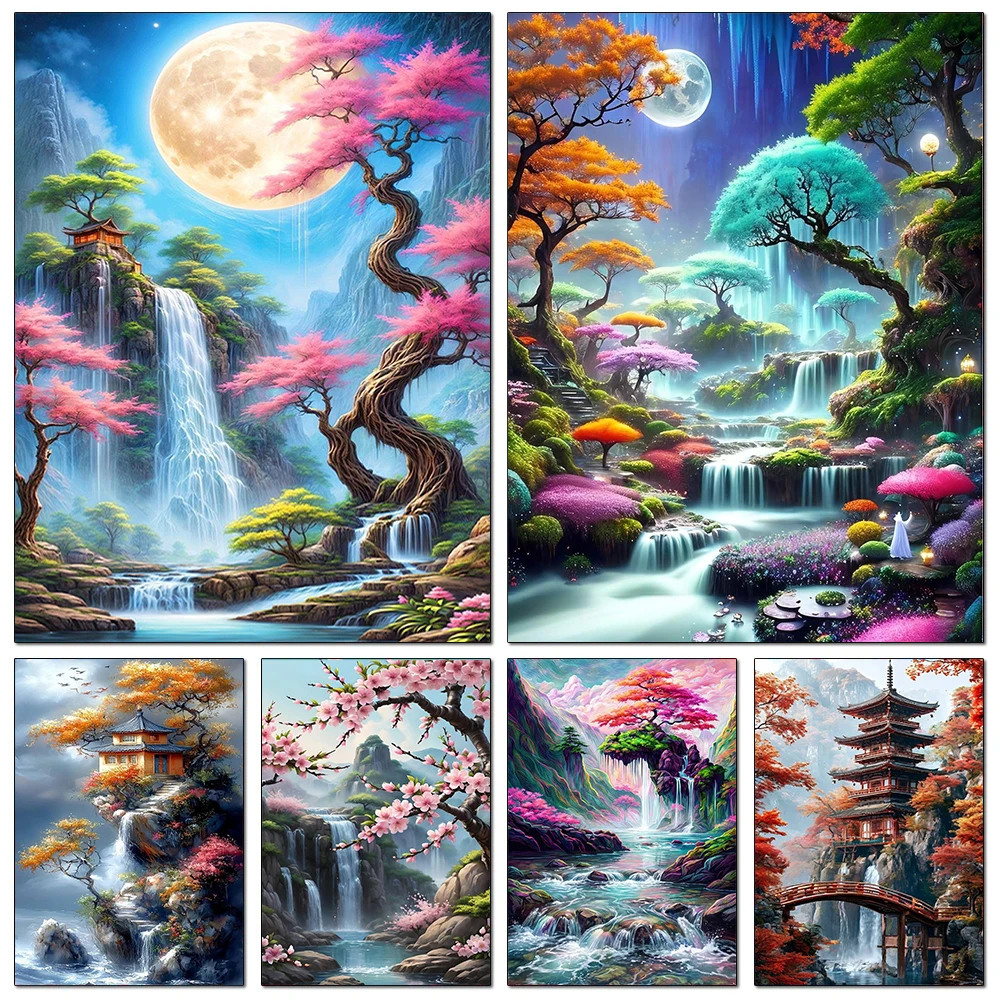 Art Craft Tree - Lukisan Berlian Pemandangan 5D, Mosaik Pohon