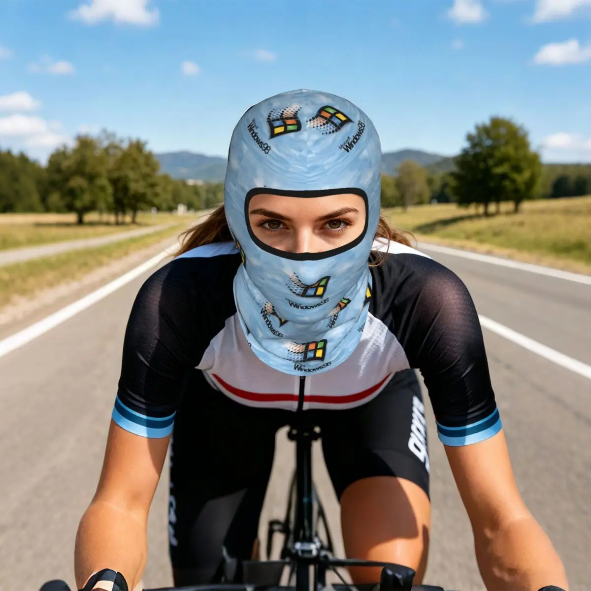 Windows 98 Start Screen Breathable Balaclava Full Face Mask Sun Protection Neck Gaiter For Motorcycle Cycling Fishing Outdoor