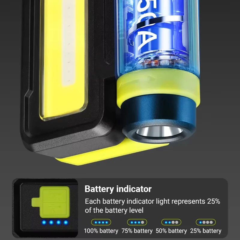 YEMAO B70 Multifunctiona Work Camp Light With Magnetic Power Bank Function 200°rotation Rechargeable Outdoor Waterproof Lamp