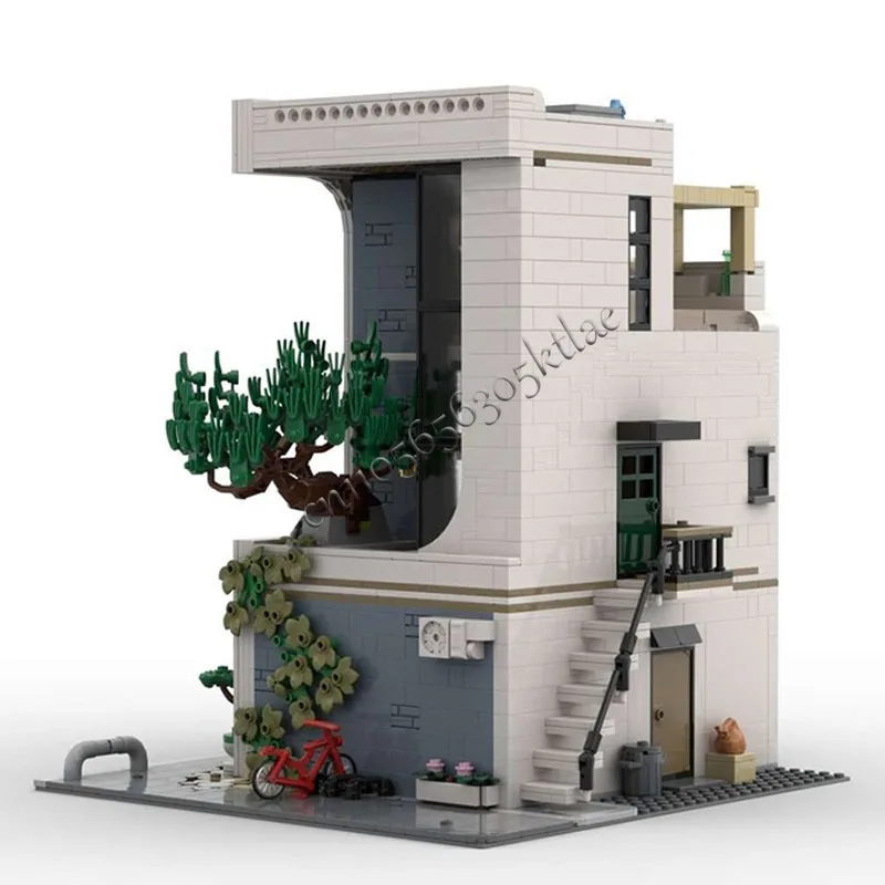 2295PCS MOC Modern City Street View Sushi House Building Model DIY Custom Puzzle Technology Creative Assembly Kids Toys Gifts