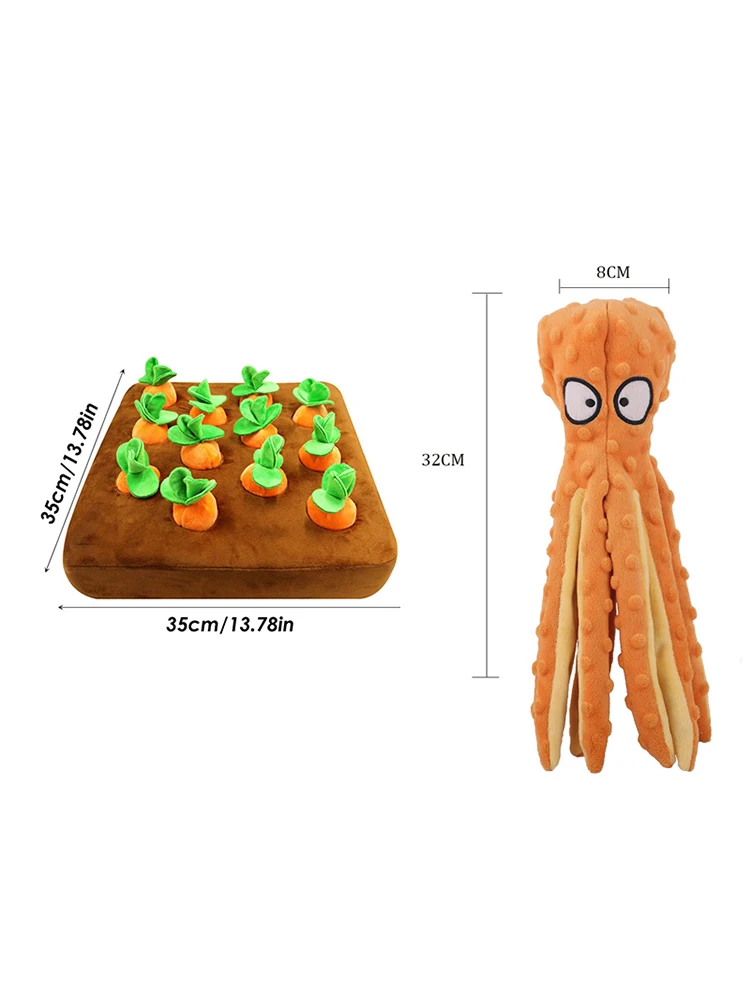 

Plush Carrot Toy Mats for Pets, Interactive Toys, Vegetable Field, Pull Radish, Snuffle Mat for Dogs, Innovative