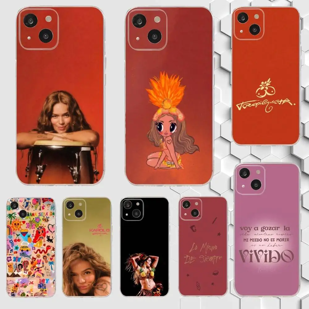 

K-Karol G LATINA FOREVA Phone Case For iPhone 17,16,15,14,13,12,11 Plus,Pro,Max,Air,XR,XS,X,7,8 Plus,SE,Mini Transparent Soft