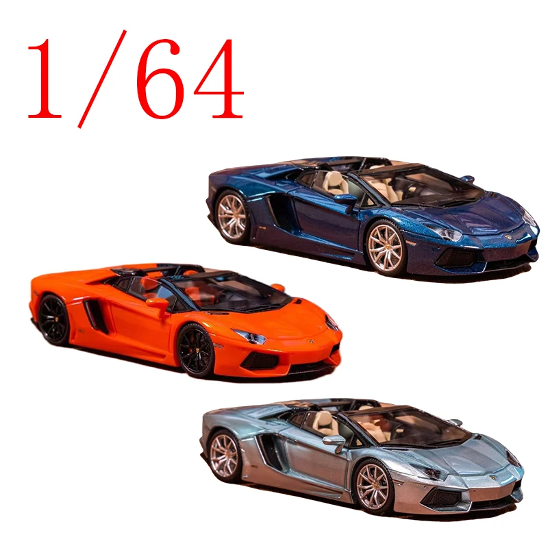 

Автомобили Lounge, литой под давлением масштаб 1/64, модель автомобиля Lamborghini из смолы, Aventador Roadster, игровые транспортные средства, игрушки для мальчиков, подарок, оригинальная коробка