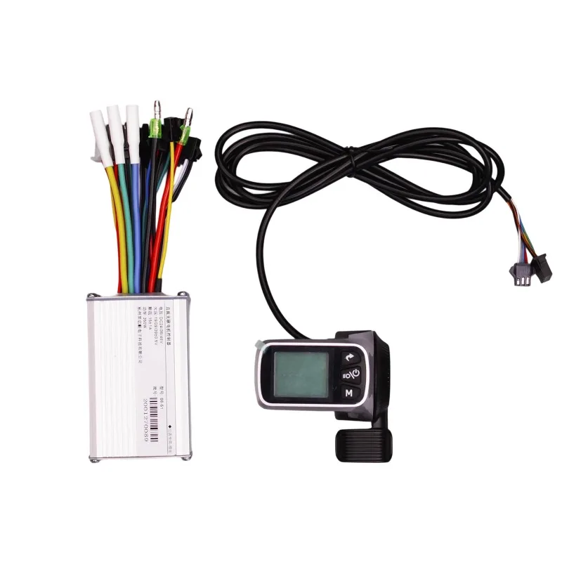 

24V-48V 250W/350W Electric Bike Controller Kit with LCD Display, 5-Star Throttle S6-51/61 & 124DXA for E-Bike/Scooter Conversion