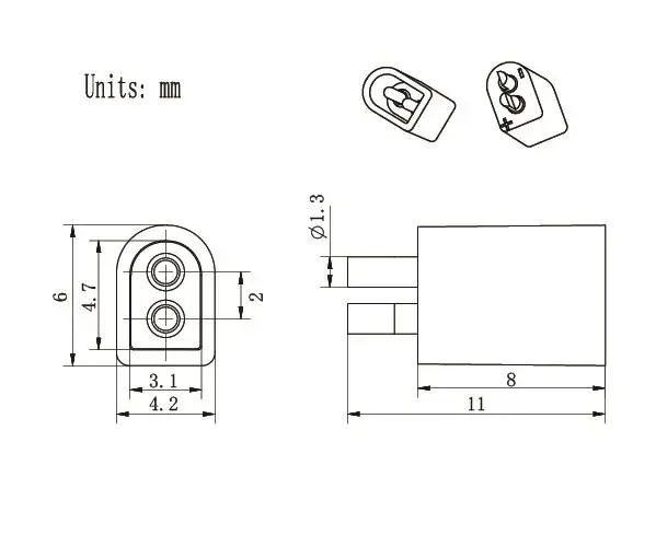 5 Pairs BETAFPV BT2.0 Connectors  Female and Male Connector for BT2.0 Charging Battery In Stock