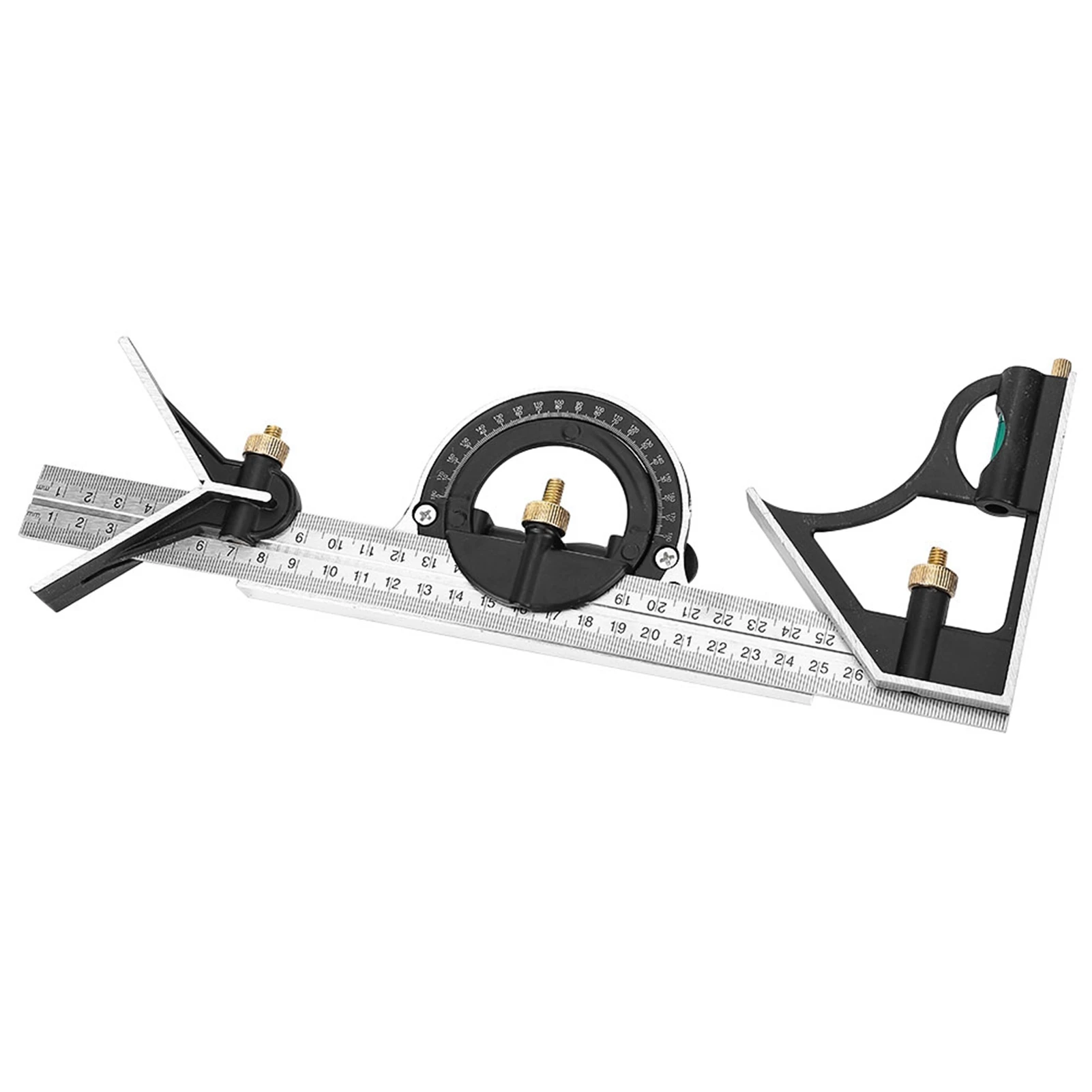 Angle Meter Angle Ruler Stainless Steel Angle Ruler 0-180° Combination Tri  0.01 Protractor Measure Tool Steel Protractor