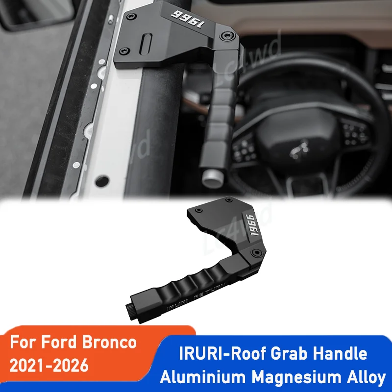 

LC4WD 4x4 Interior Accessories IRURI Aluminum Roll Bar Grab Handle with Glass Breaker For Ford Bronco 2021-2026 (Exclude Sport)