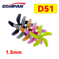 4Pairs 8Pcs GEMFAN D51 2020 2x2x5 2inch 50.3mm 5-Blade PC Propeller 1.5mm for RC FPV Racing Freestyle Tinywhoop BETA85X Drone