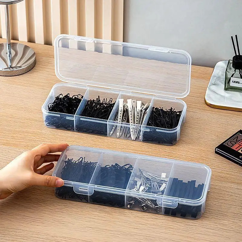 4 Compartmented Card Storage Box Pokers Card Storage Box Plastic Small Card Storage Box With Lid For Pokers Game Cards