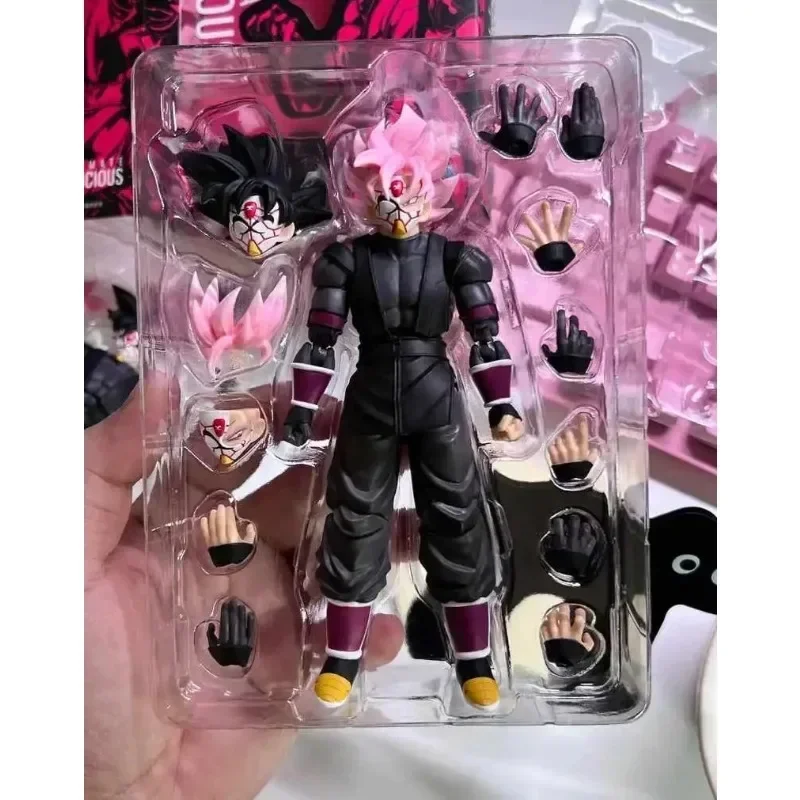 In Stock Demoniacal Fit DF Dragon Ball SHF Ultimate Atrocious Black Goku Pink Zamasu Anime Action Figures Model Toy Hoilday Gift