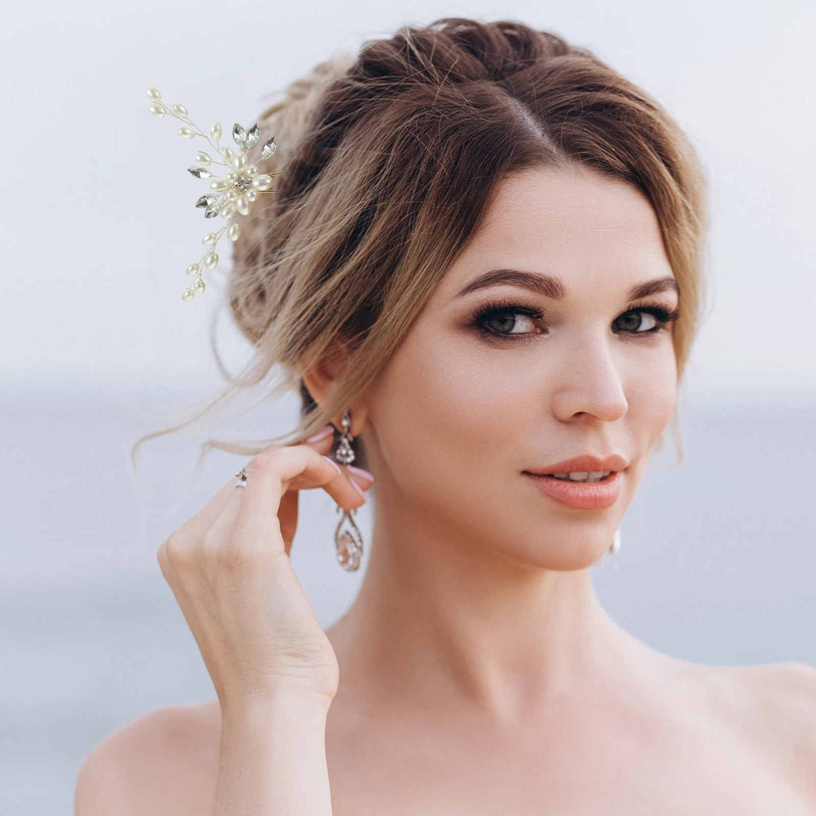 

3Pcs Pearl Hairpin U Shaped Bridal Hairpieces Wedding Hair Accessory Bridal Pearl Hair Fork Elegant Design Wedding Headdress