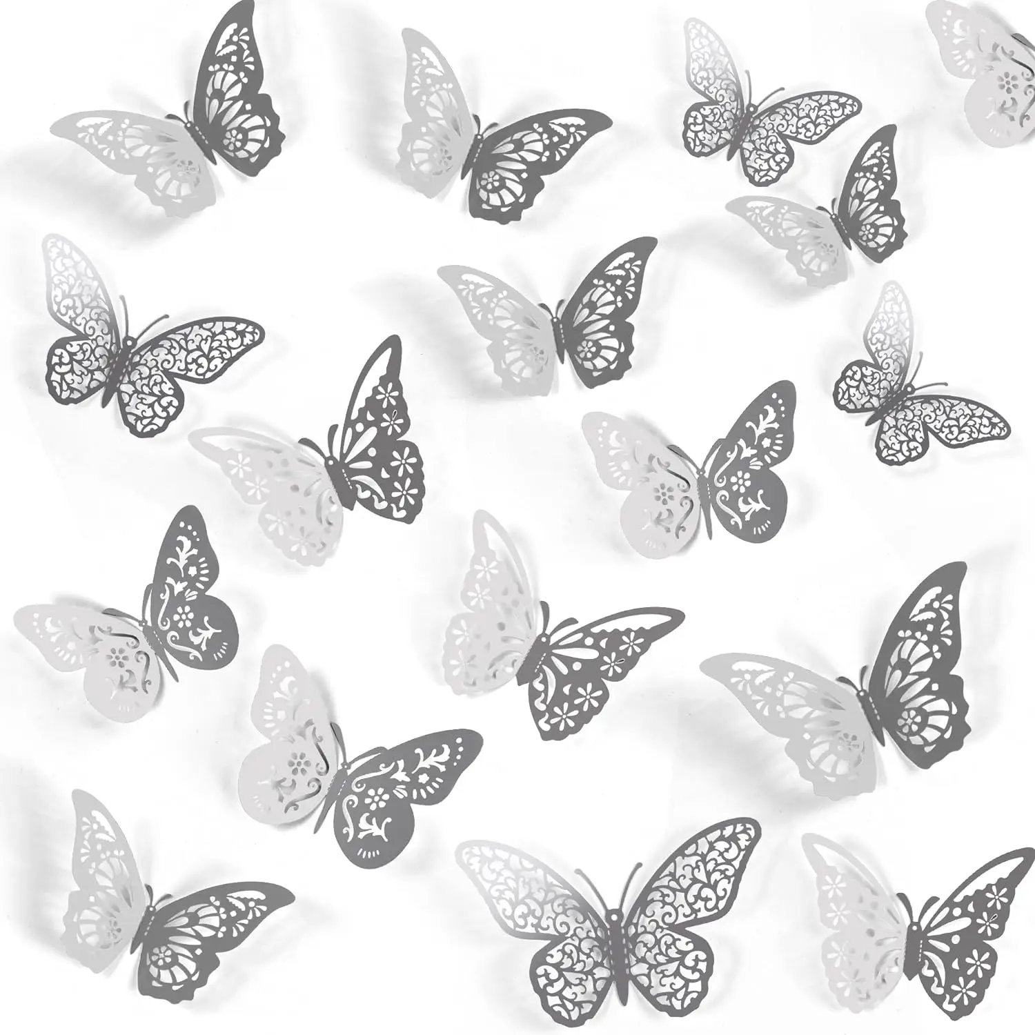 48pcsbutterfly fali dekor, 3D Lepke Avatás decorations, Lepke számára mesterségek, Bokréta, Árverseny decorating, virágos Előkészületek