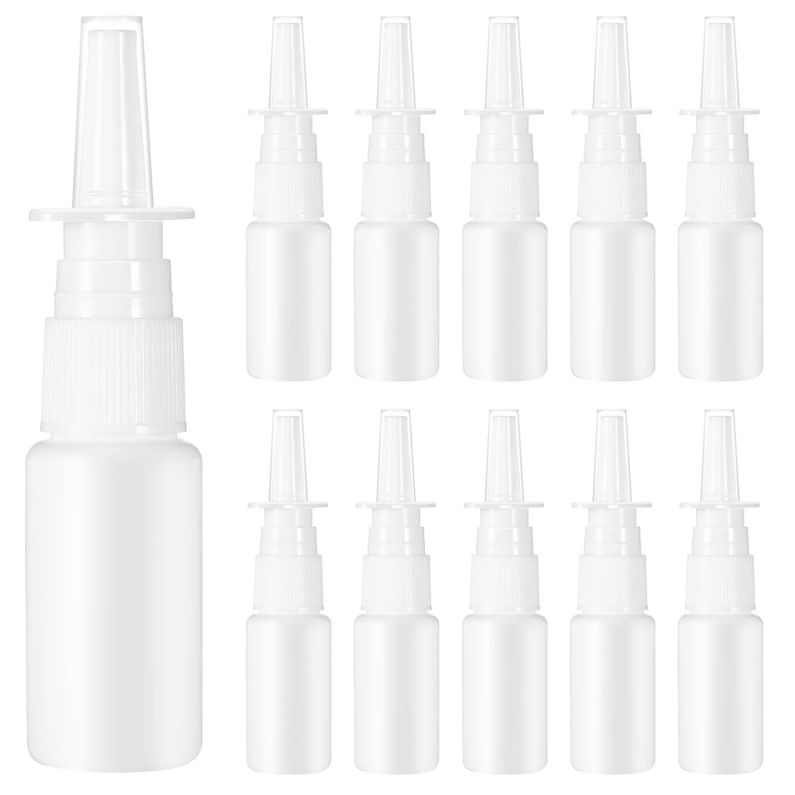 20 Stück Sprühflasche, nachfüllbar, feiner Nebel, tragbar, leere Flaschen, Reiseaufbewahrung, Nasenspray, kleine Plastikflasche