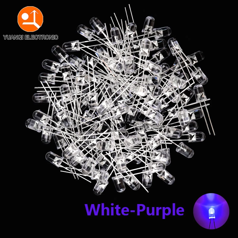 Variant: 100pcs White-Purple