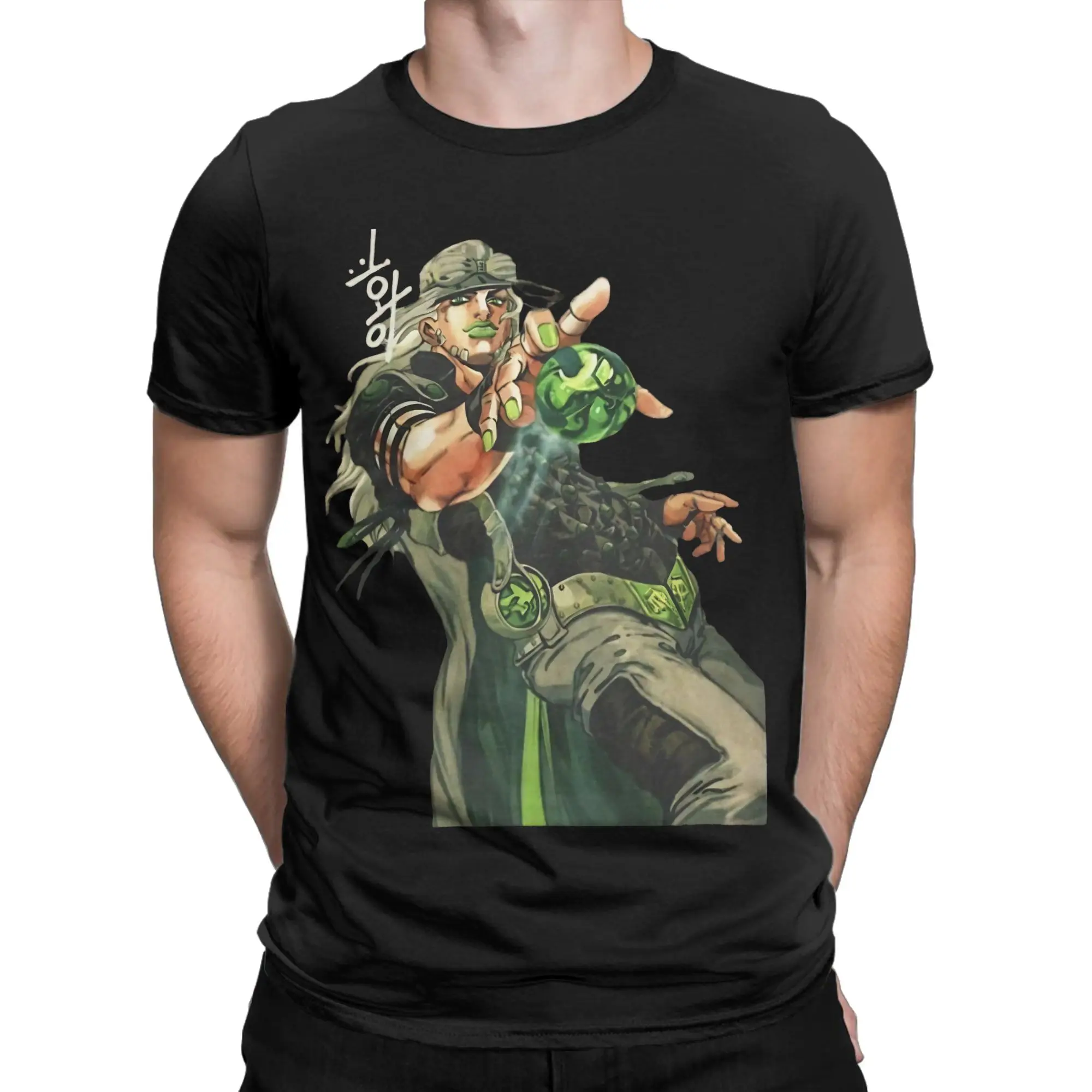 Camisetas Gyro Zeppeli para homens e mulheres, em algodão, com designs incríveis, gola redonda, inspiradas no anime Jojo, de manga curta, disponíveis 