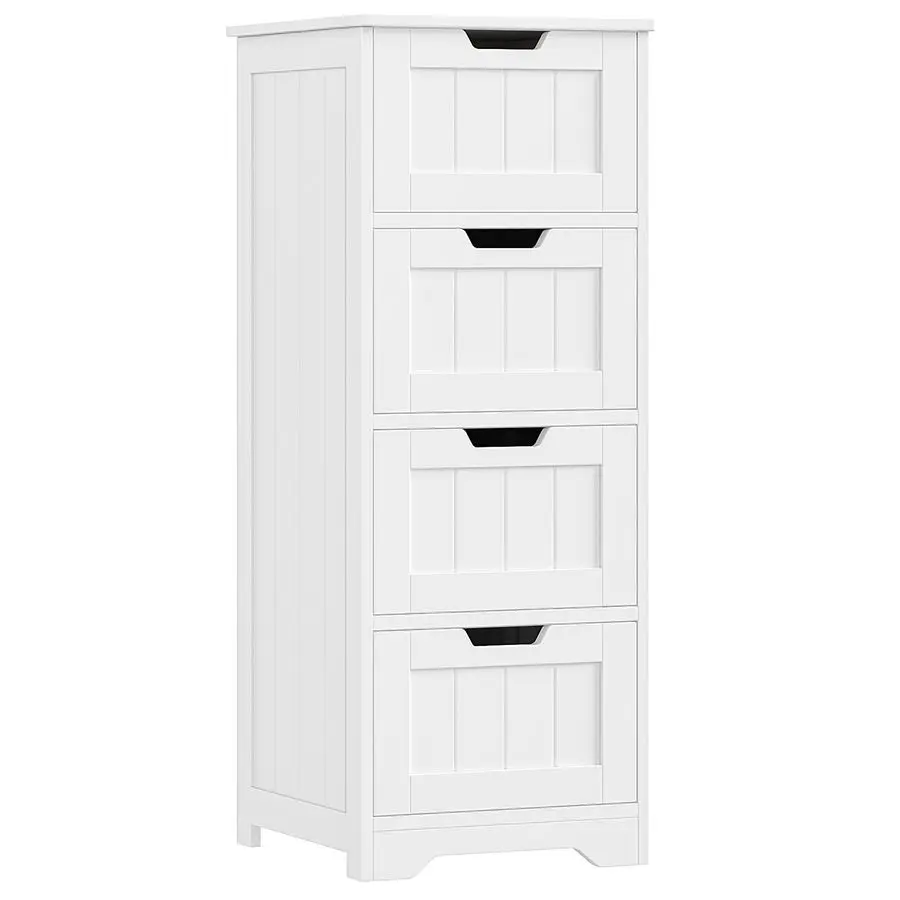 

Bathroom Storage Cabinet, Bathroom Cabinet with 4 Drawers, 11.8 u201d x 11.8 u201d x 32.5 u201d Freestanding Entryway Cupboard