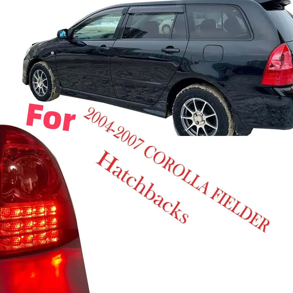 1Pair Red LED Rear Tail Lights For Toyota Corolla Hatchback Fielder AE120 AE124 2004 2005 2006 2007