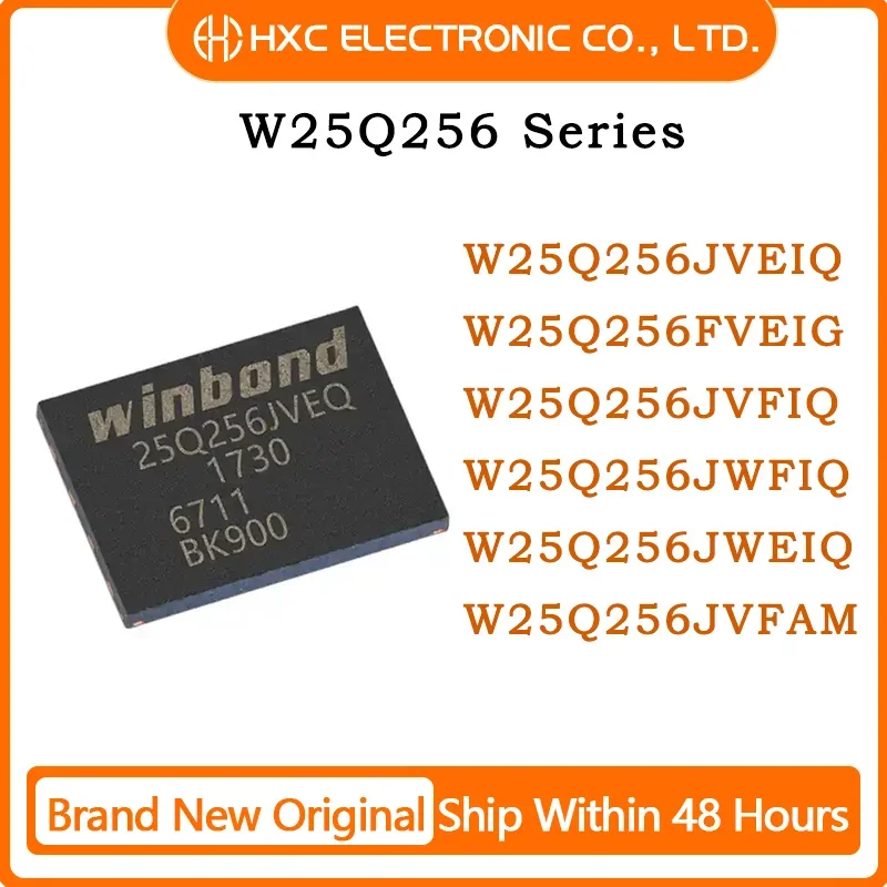 

5PCS W25Q256JVEIQ W25Q256FVEIG W25Q256JVFIQ W25Q256JWFIQ W25Q256JWEIQ W25Q256JVFAM New Original Authentic NOR FLASH IC Chip